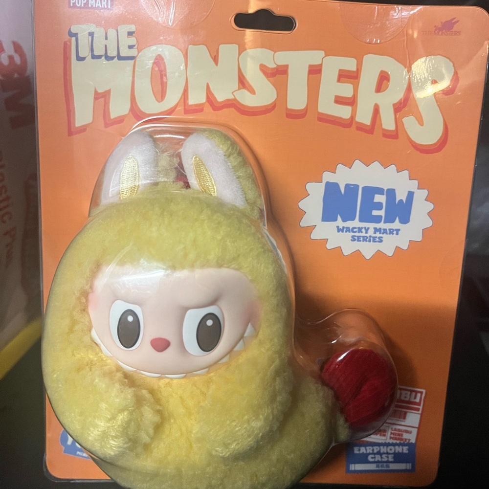 POP MART The Monsters Wacky Mart Shrimp Tempura Labubu Headphone Case New